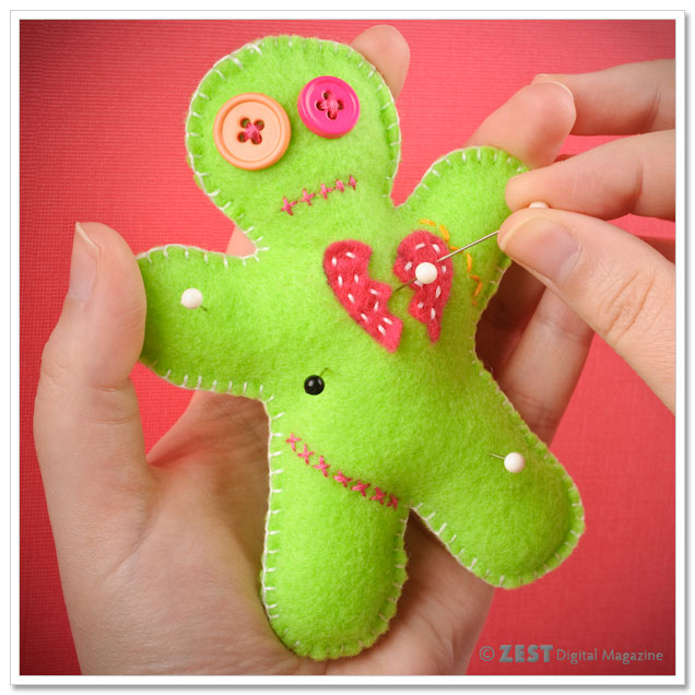 Valentine the Voodoo Pincushion: DIY Valentine's Day Voodoo Doll Pincushion