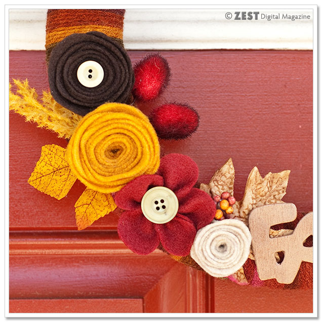 Fall Yarn Wreath