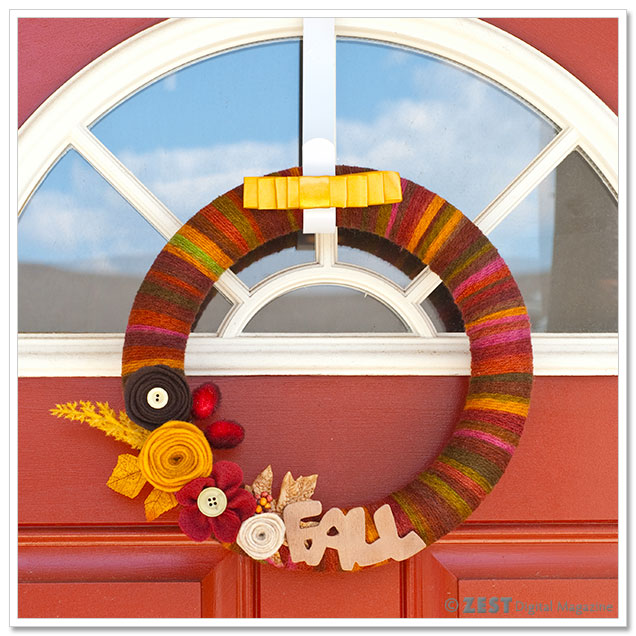 Fall Yarn Wreath