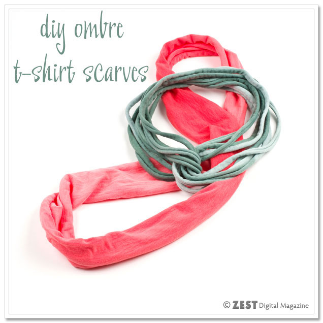 DIY Ombre T-Shirt Scarves