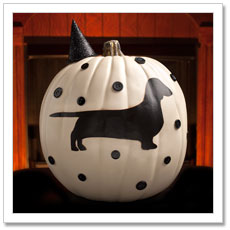 Dog Breed Silhouette Halloween Pumpkin