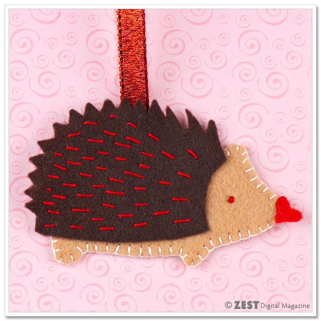 Hedgehog Love: DIY Valentine's Day Ornament Craft Project
