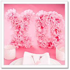 Valentine's Day Flower Letters